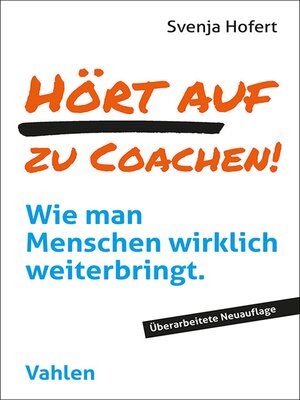 cover image of Hört auf zu coachen!